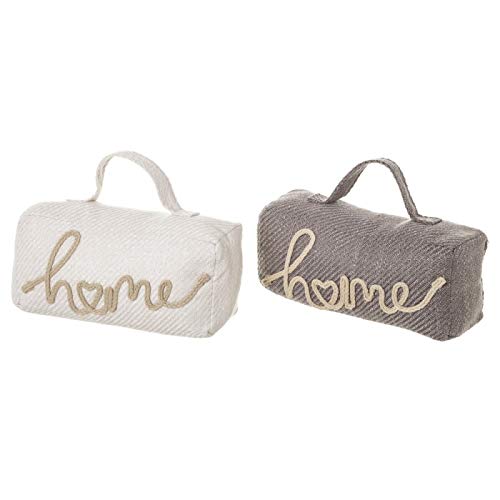 Set 2 Tope de Puerta Home Bolso Tela -gravilla