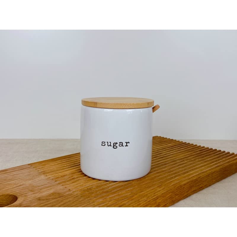 Salero y azucaro Cocina Blanco Minimalista de Ceramica