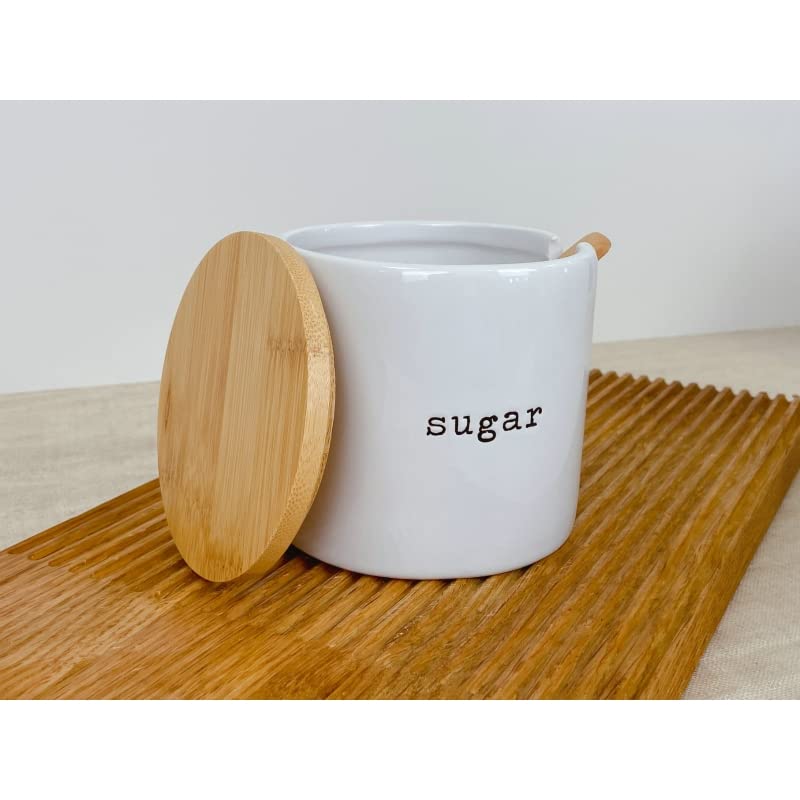 Salero y azucaro Cocina Blanco Minimalista de Ceramica