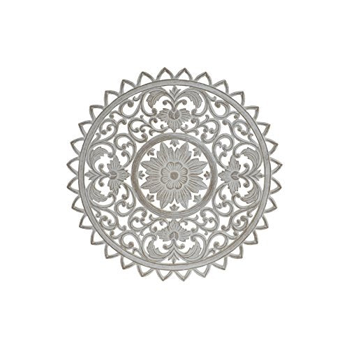 Decoracion de Pared Madera Etnico Tallado 40x40x1,5 cm