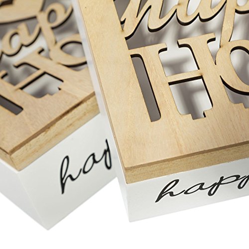 S/2 caja paulonia / mdf 24 x 24 x 7 cm pequeña: 20 x 20 x 6,50 cm.