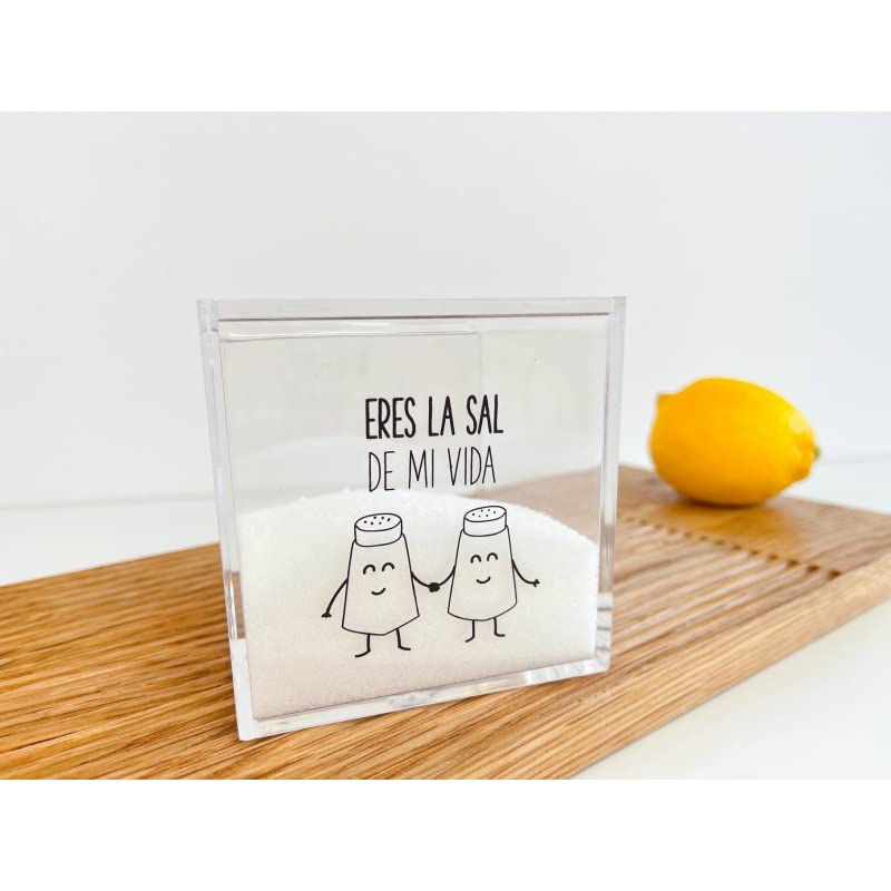 Azucarero y salero doble con cuchara ACRILICO