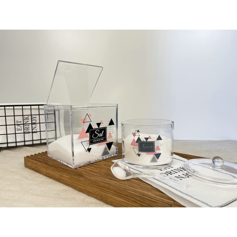 Salero y azucarero de Cocina Original metacrilato de diseño, recipientes acrilico Almacenamiento…