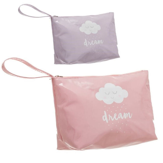 Neceser con asa Moderno diseño Nubes Colores con Cremallera