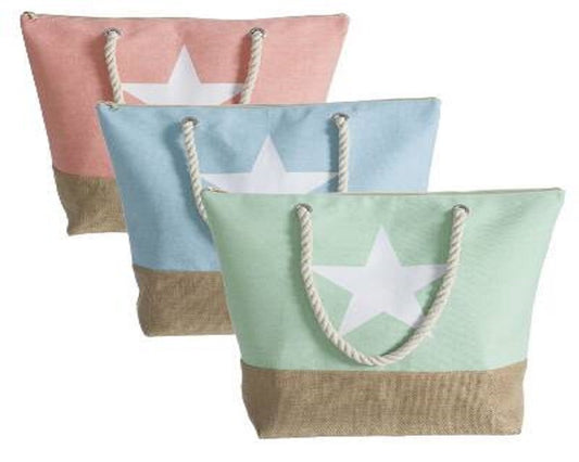 Bolso de mujer moderno diseño estrellas verano colores con cremallera