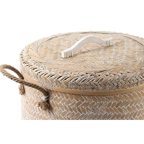 Set 2 cesta multiusos de bambu para dormitorio o baño