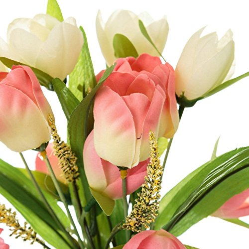 Pack 2 Planta artificial tulipan decorada maceta terracota