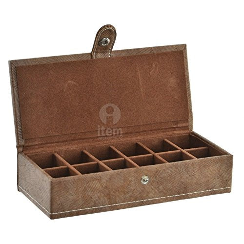 Joyero anillero Polipiel Marron 21x9x5 cm