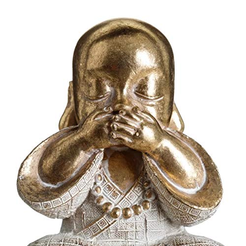 Figurita Buda de Suerte Decoracion 56 cm (Ver, oir, callar)