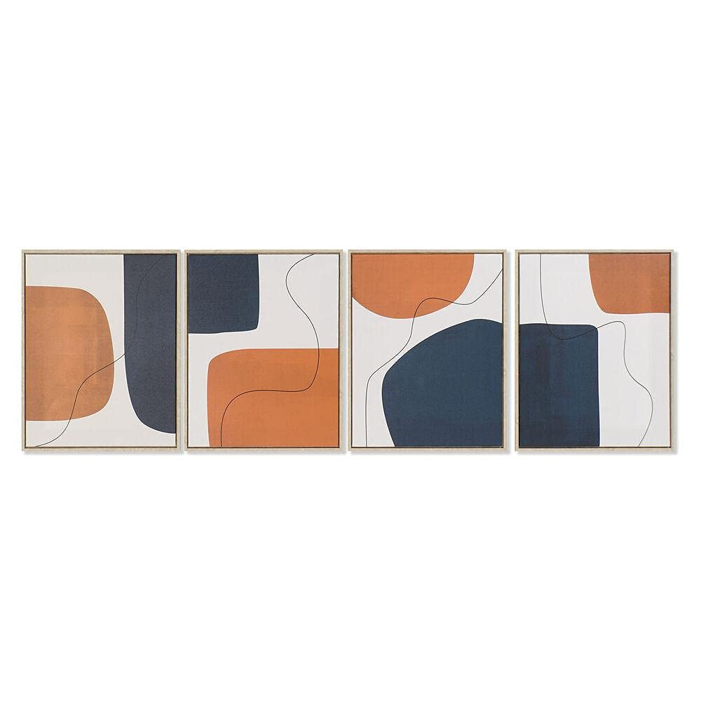 Set 4 Cuadro Lienzo PS Enmarcado Modelo Surtido 40x50 cm