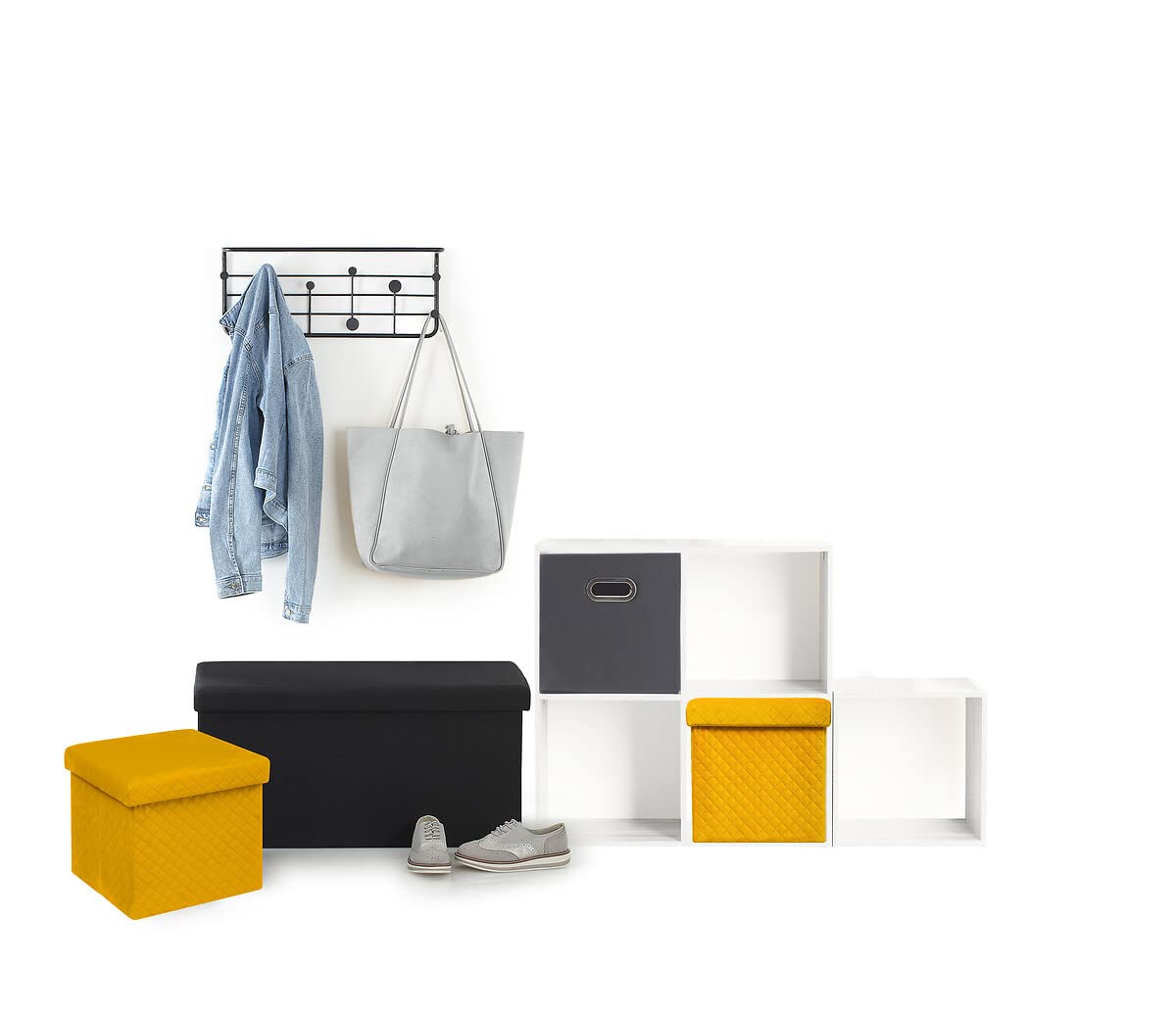 Puff pongotodo almacenaje Plegable Cuadrado