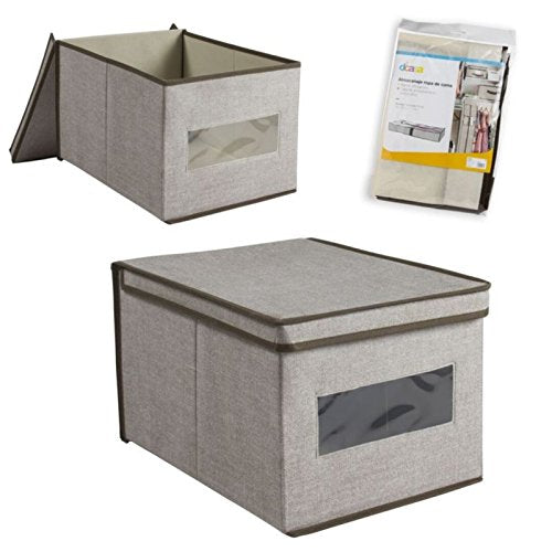 Caja Guarda Ropa con Ventana y Tapa abatible M