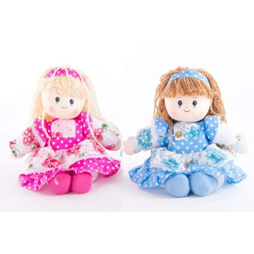 Muñeca tela musical flores 20 cm