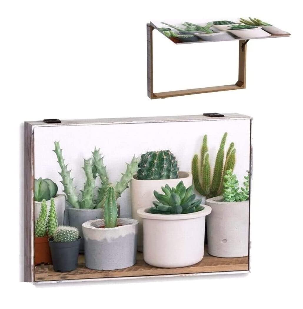 Tapa Contador de luz Cubre Cuadros electricos Cactus Madera 46x31x6 cm