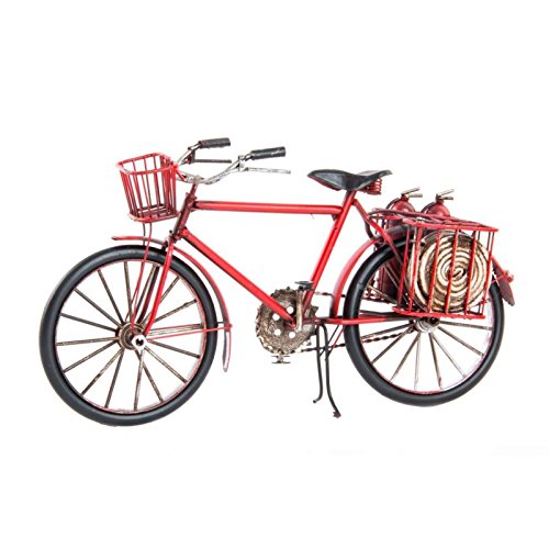 Bicicleta Metal Decorativa 31x10x16 cm - Rojo