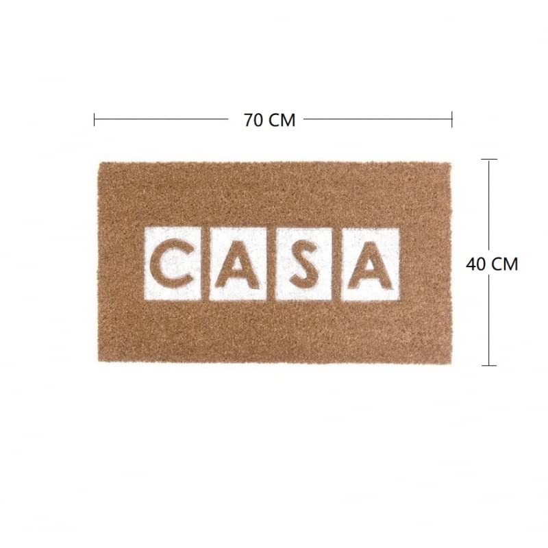Felpudo Esterilla Fibra Coco Goma Antideslizante Casa 70x40 cm
