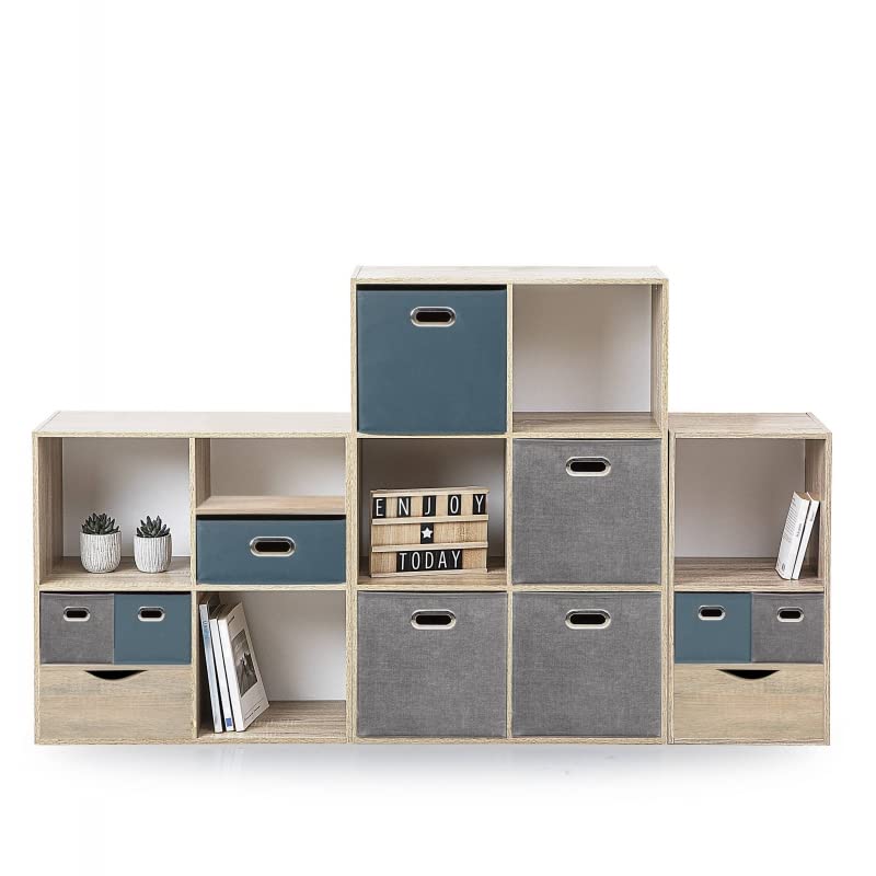 Cajas de Almacenamiento de Tela Cesta Organizador Plegable 31x31x31 cm Pack de 2 Unidades