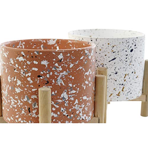 Set de 2 Vela Cera Loza para terraza con Soporte