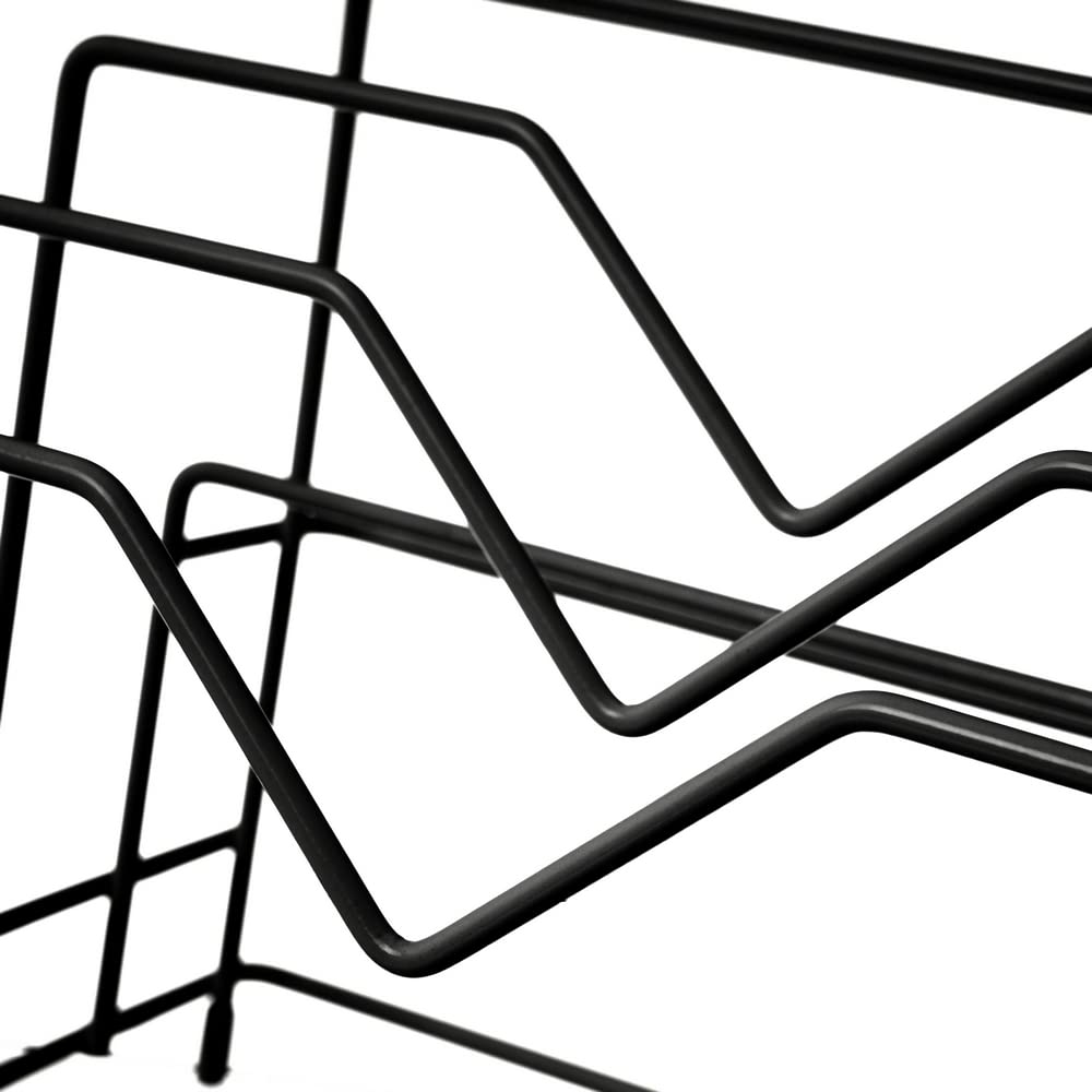 Organizador para tapas negro de metal de 26x19x21 cm