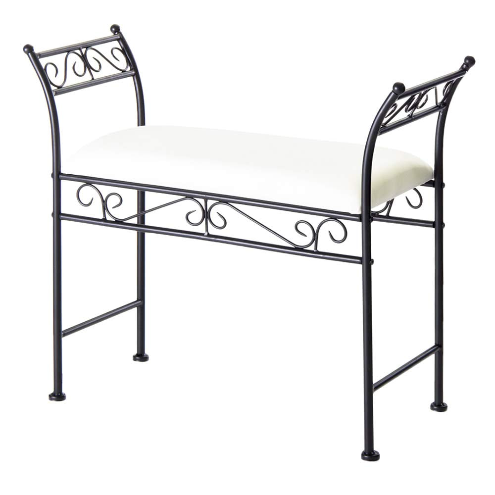 Banqueta pie de Cama de Metal de 64x68x30 cm