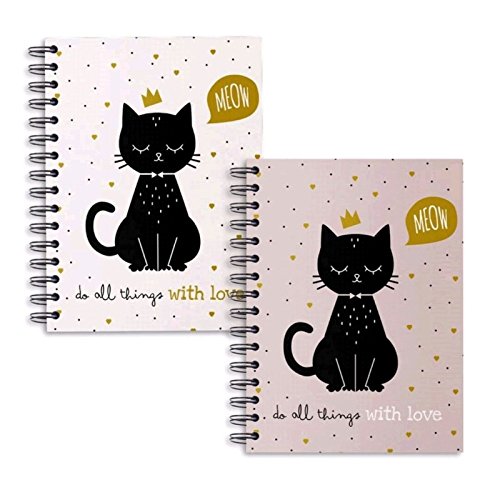 Libretas A5 diseño Cat Lover - Pack 2 ud.