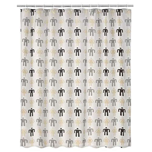 Cortina de baño People de PVC, de 180x200 cm