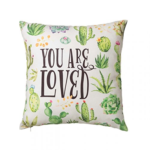 Cojín Cactus 100% poliéster para salón Iris