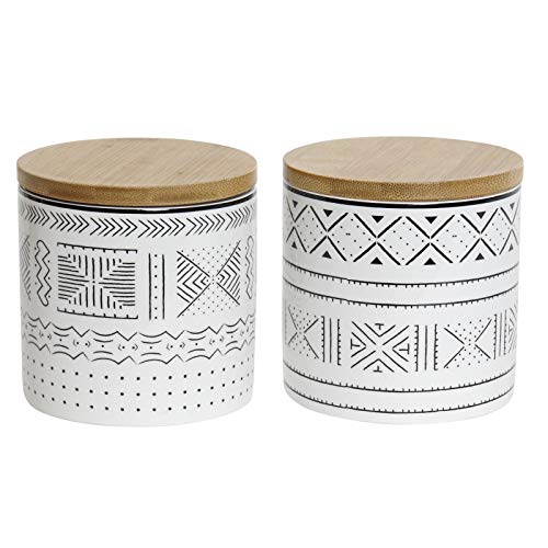 REGALA FELIZ Set 2 Bote Porcelana 9,8X9,8X10 CMS Africa