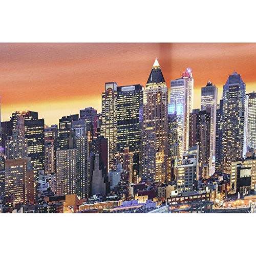 Set 2 Cuadro Lienzo Skyline Enmarcado City