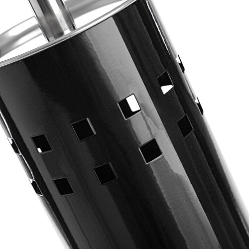 Escobillero negro metal calidad 10 x 10 x 39 cm .