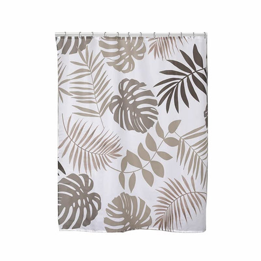 Cortina Hojas Tropical de Poliéster Oriental para Cuarto de Baño de 180 x 200 cm Sol Naciente (Hojas Tropical)