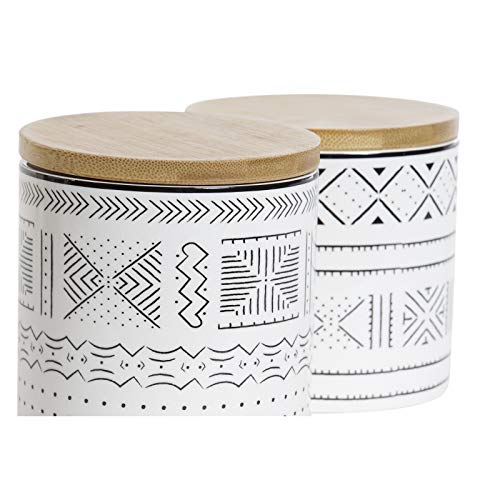 REGALA FELIZ Set 2 Bote Porcelana 9,8X9,8X10 CMS Africa