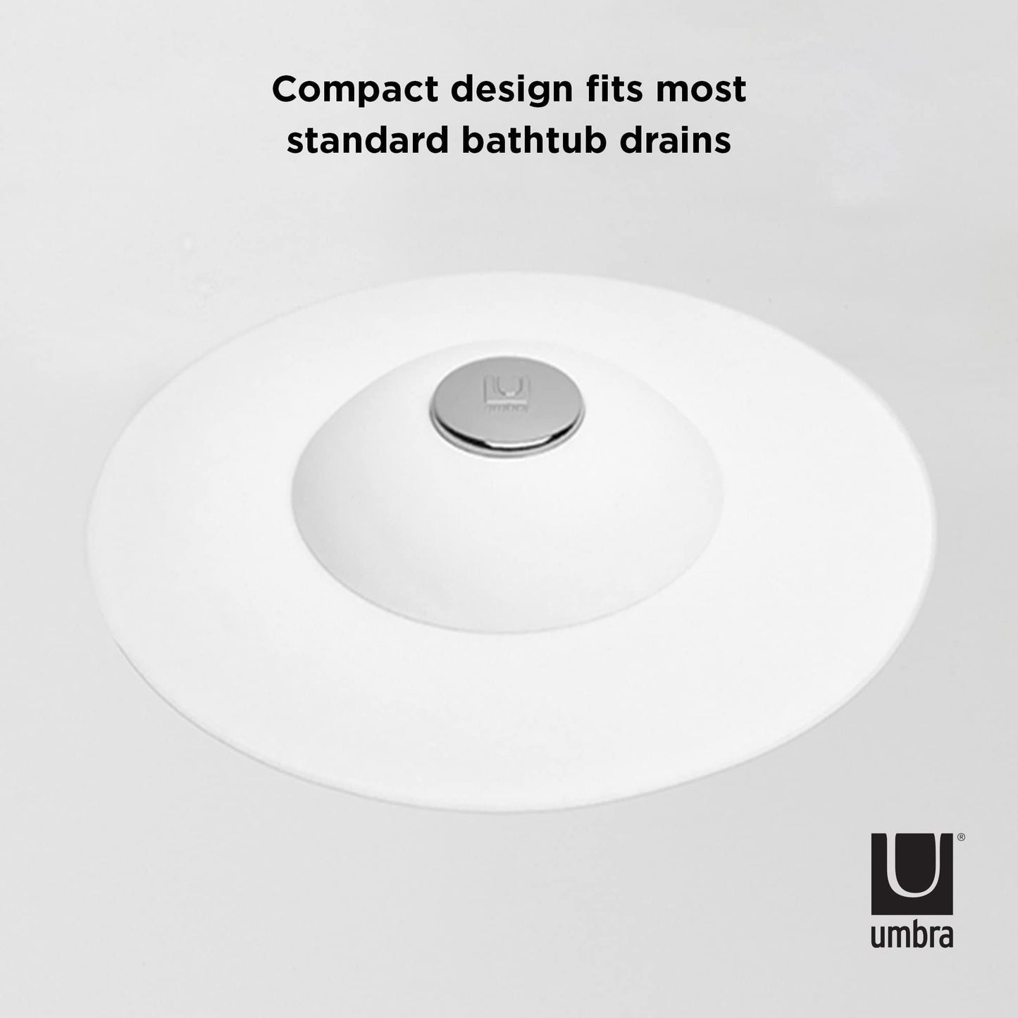 Flex Tapón de drenaje y atrapacabello, Silicona, Blanco