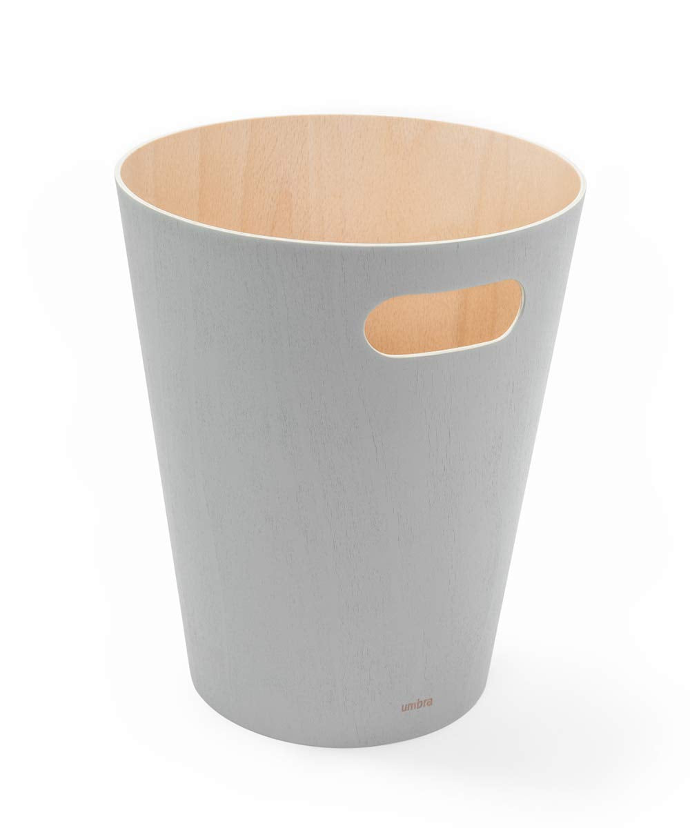 Woodrow Cesto de basura, con capacidad de 7.5 l, Blanco/Natural