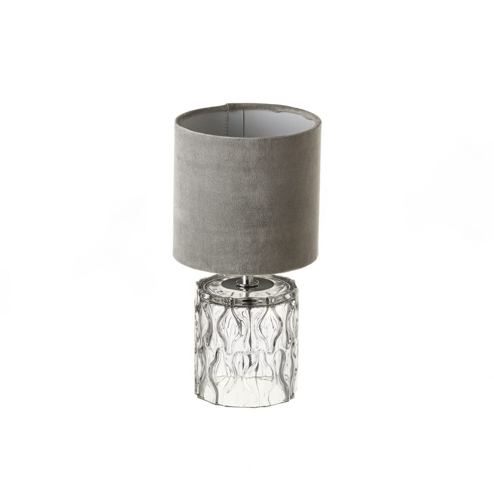 Lámpara de sobremesa Base Cristal Gris 15x15x29 cm