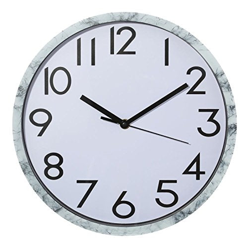 Reloj de pared minimalista plateado de plástico para cocina Fantasy