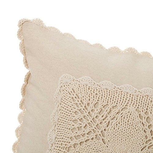 Cojínes romantico reborn algodon natural beige 40x40 cm