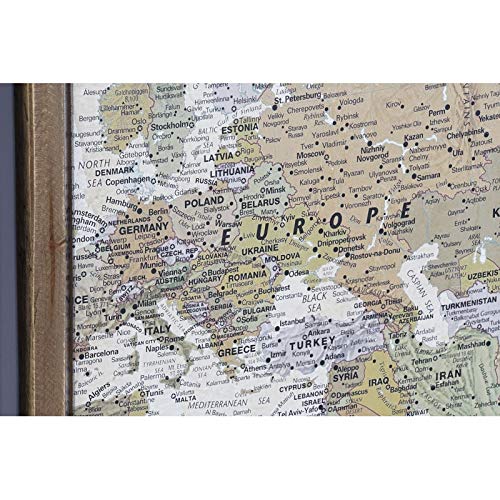 Set 4 Cuadro Madera mapamundo 200x120 cm