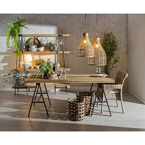 Lámpara de Techo de Bambu Natural 47,50x47,50x62 cm