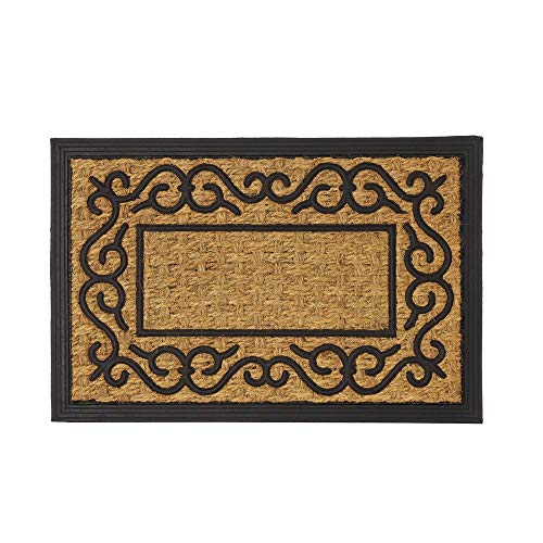 Felpudo Antideslizante geométrico de estrellas, cenefa, abanico, smile, mosaico, hojas, bicicleta, flores, circulos de Fibra de Coco Natural de 60x40 cm