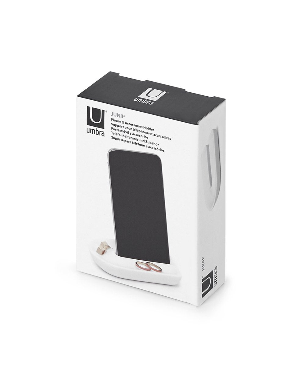 Soporte para teléfono móvil para encimera, color blanco moderno