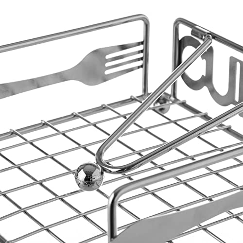 Servilletero Metalico Cromado para Cocina 18x18x7 cm