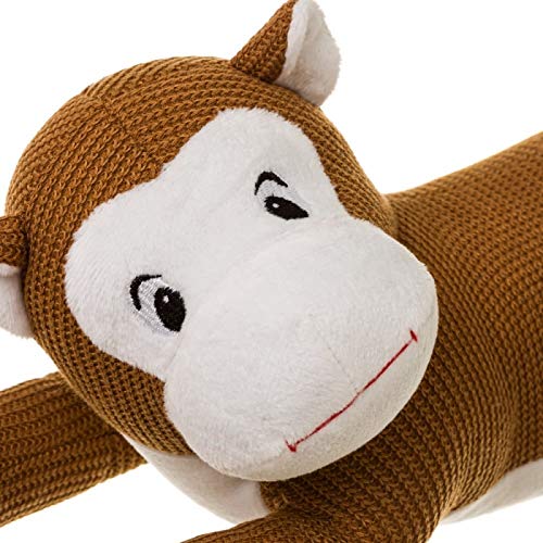 Juego de 2 sujetapuertas Mono de Tela/Arena de 70 cm