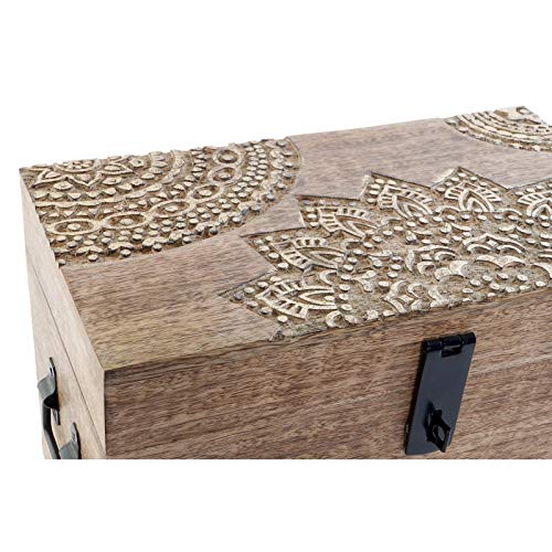 Juego de 2 Caja de Madera Mango Mandala 40x25x26
