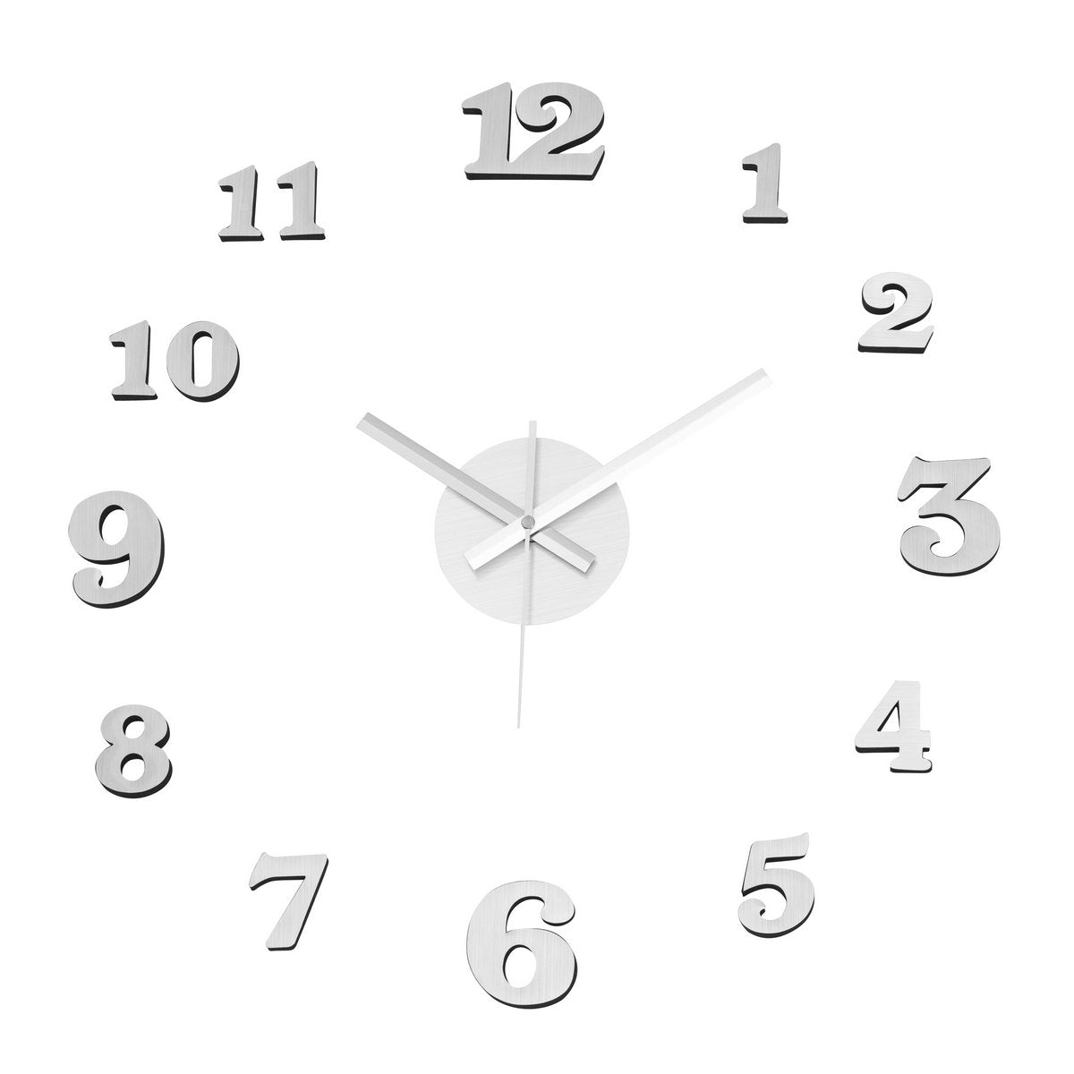 Reloj de Pared Adhesivo de Polipropileno Plateado Moderno para salón Vitta