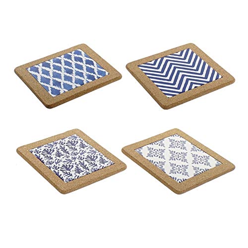Set 4 salvamanteles gres geometrico 20x20 cm