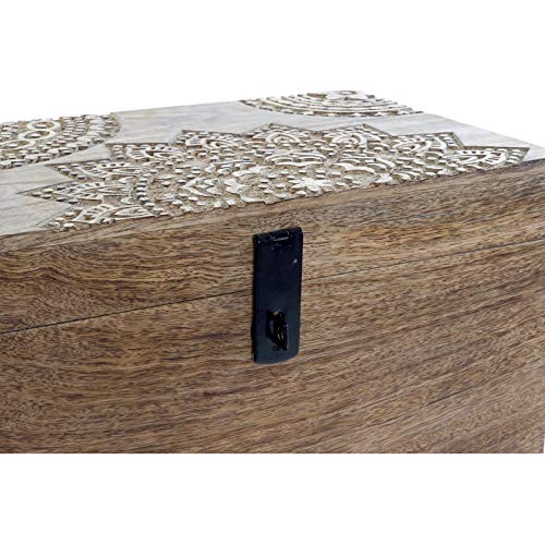 Juego de 2 Caja de Madera Mango Mandala 40x25x26