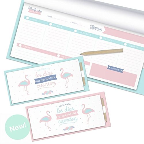 Planificador mesual 60 pags "Flamenco" - Pack 2 ud.