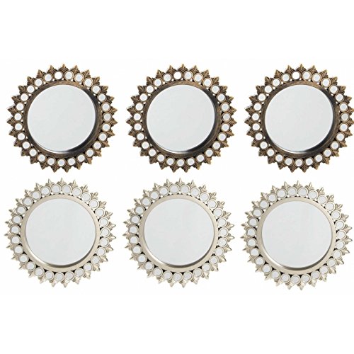 Set 6 Espejos de Pared Sol Nacido para decoración de 25 cm