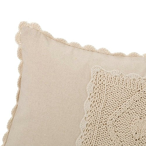 Cojínes romantico Reborn Algodon Natural Beige 50x30 cm